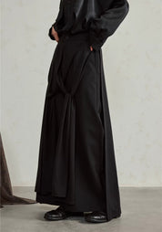 Pantalon kimono noir fluide