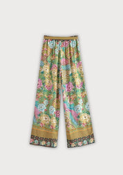 Pantalon Large Fleuri Femme