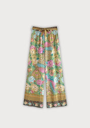 Pantalon Large Fleuri Femme