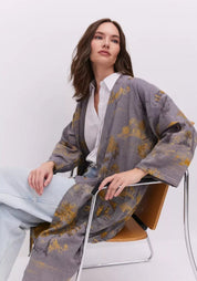 Peignoir kimono gris femme | Refuge