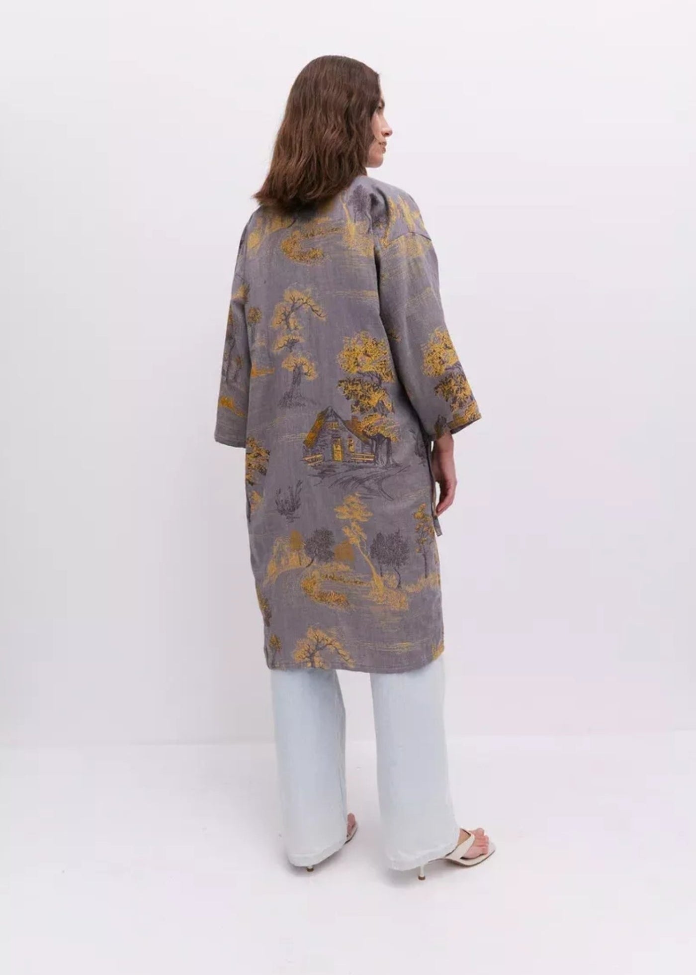 Peignoir kimono gris femme | Refuge