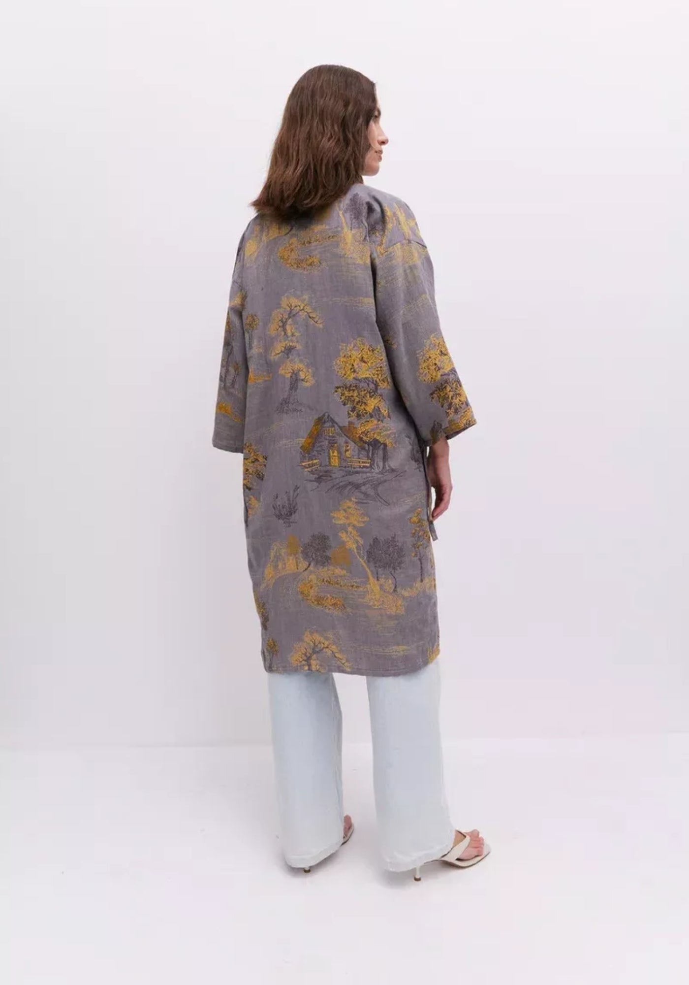 Peignoir kimono gris femme | Refuge