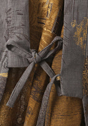 Peignoir Kimono Gris pour Femme | 100 % Coton