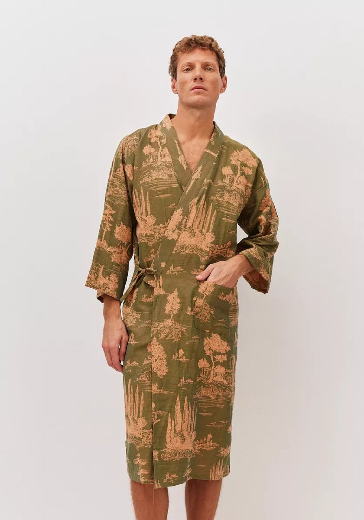 Men's Cotton Kimono Robe