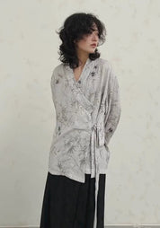 Kimono-style wrap jacket | Sōsō
