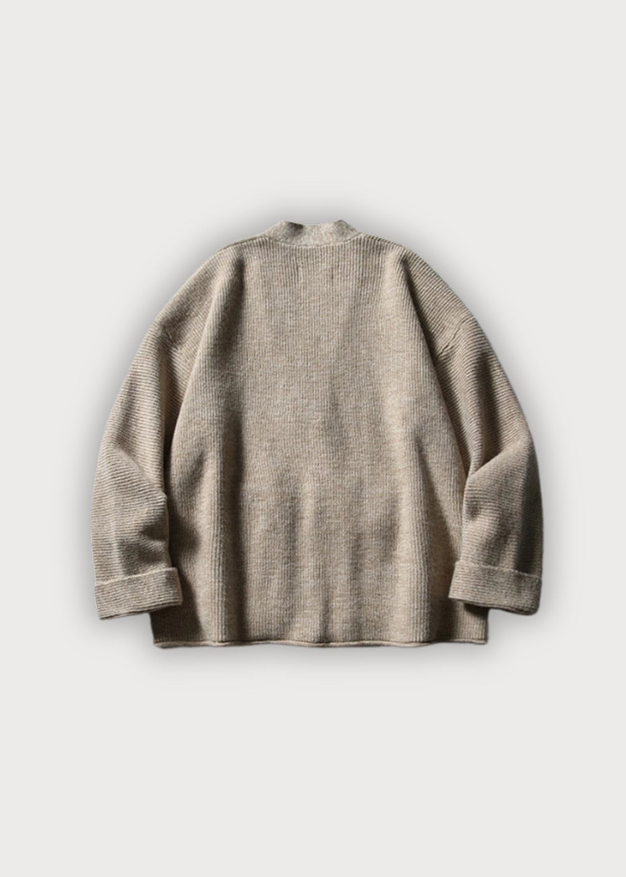 pull kimono laine gris cache coeur