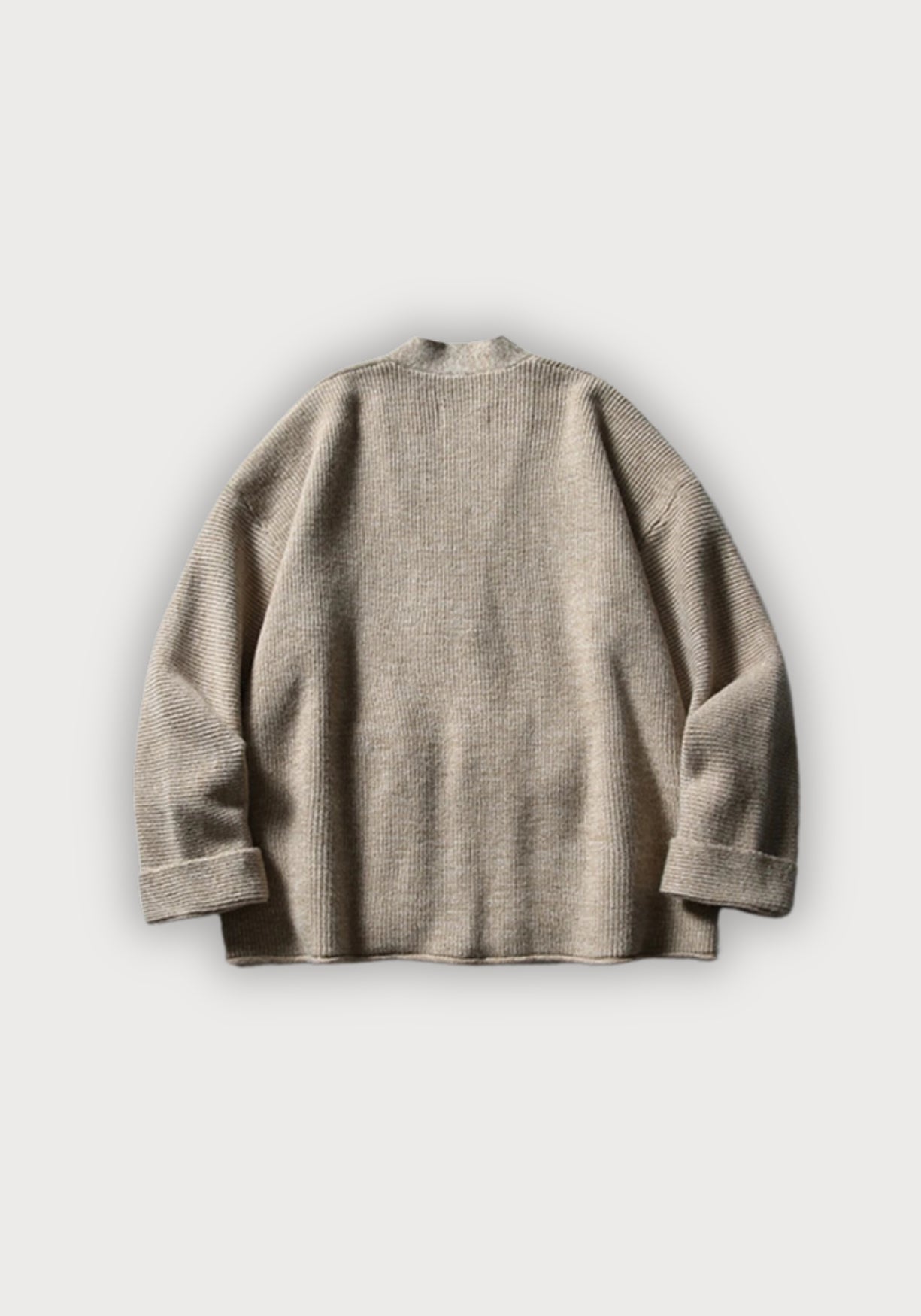 pull kimono laine gris cache coeur