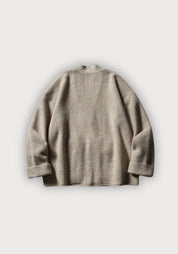 pull kimono laine gris cache coeur