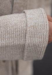pull kimono laine gris cache coeur