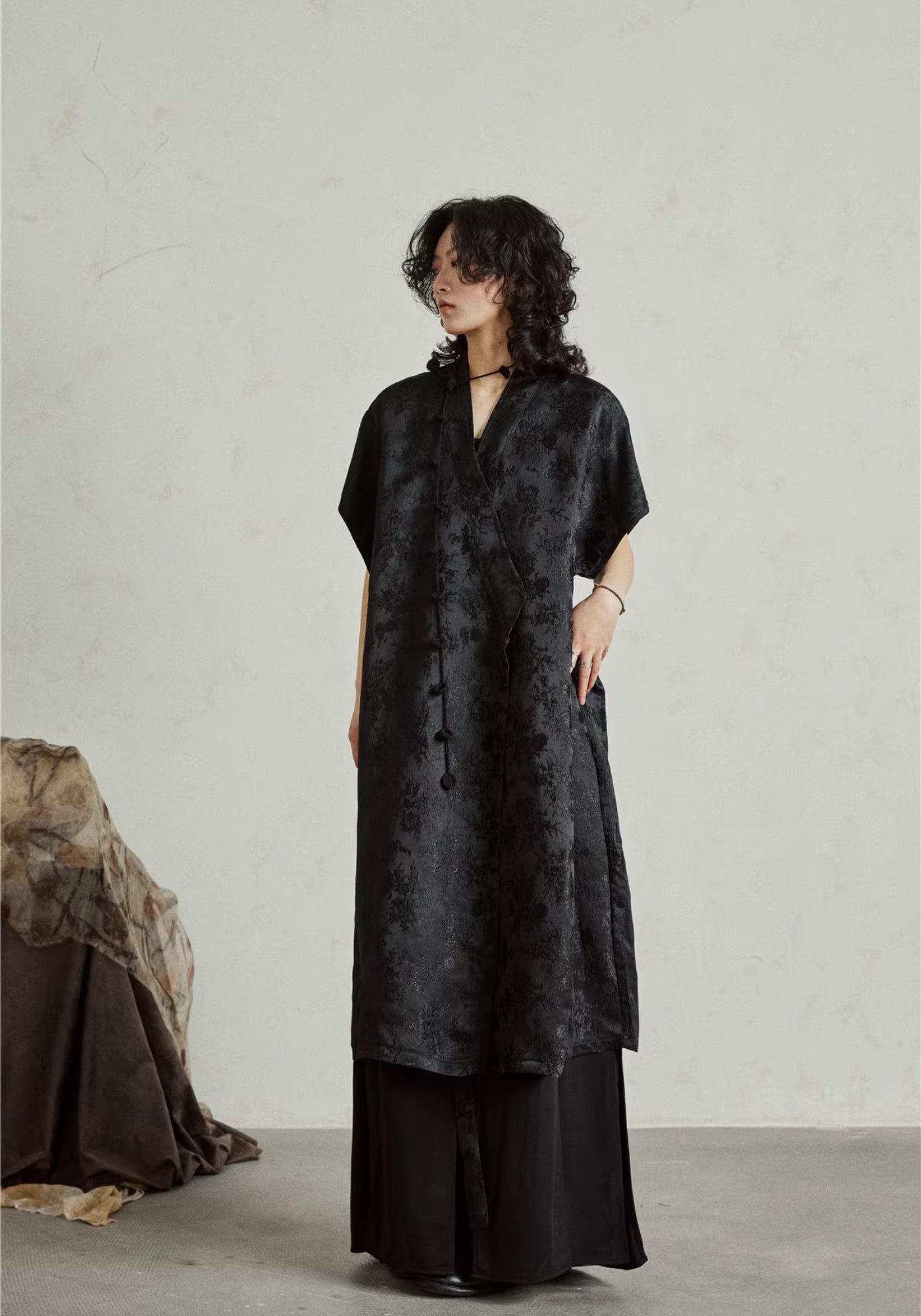 Black Kimono Dress Black / M Black Kimono Dress Black / M
