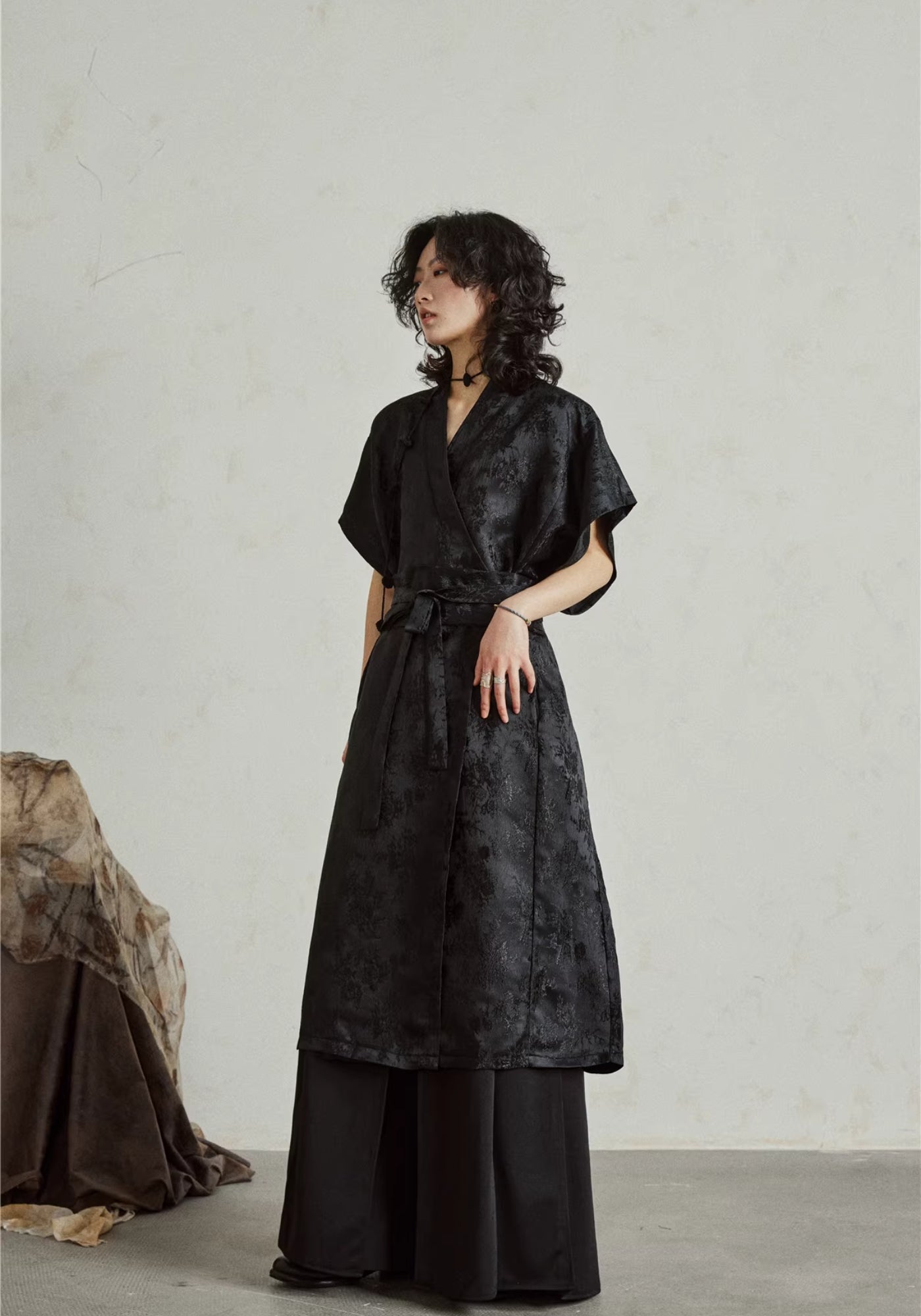 Black Kimono Dress Black / M Black Kimono Dress Black / M