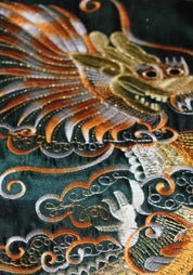 Robe kimono verte pour femme