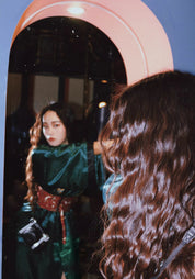 Robe kimono verte pour femme