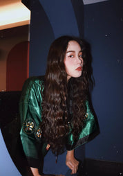 Robe kimono verte pour femme