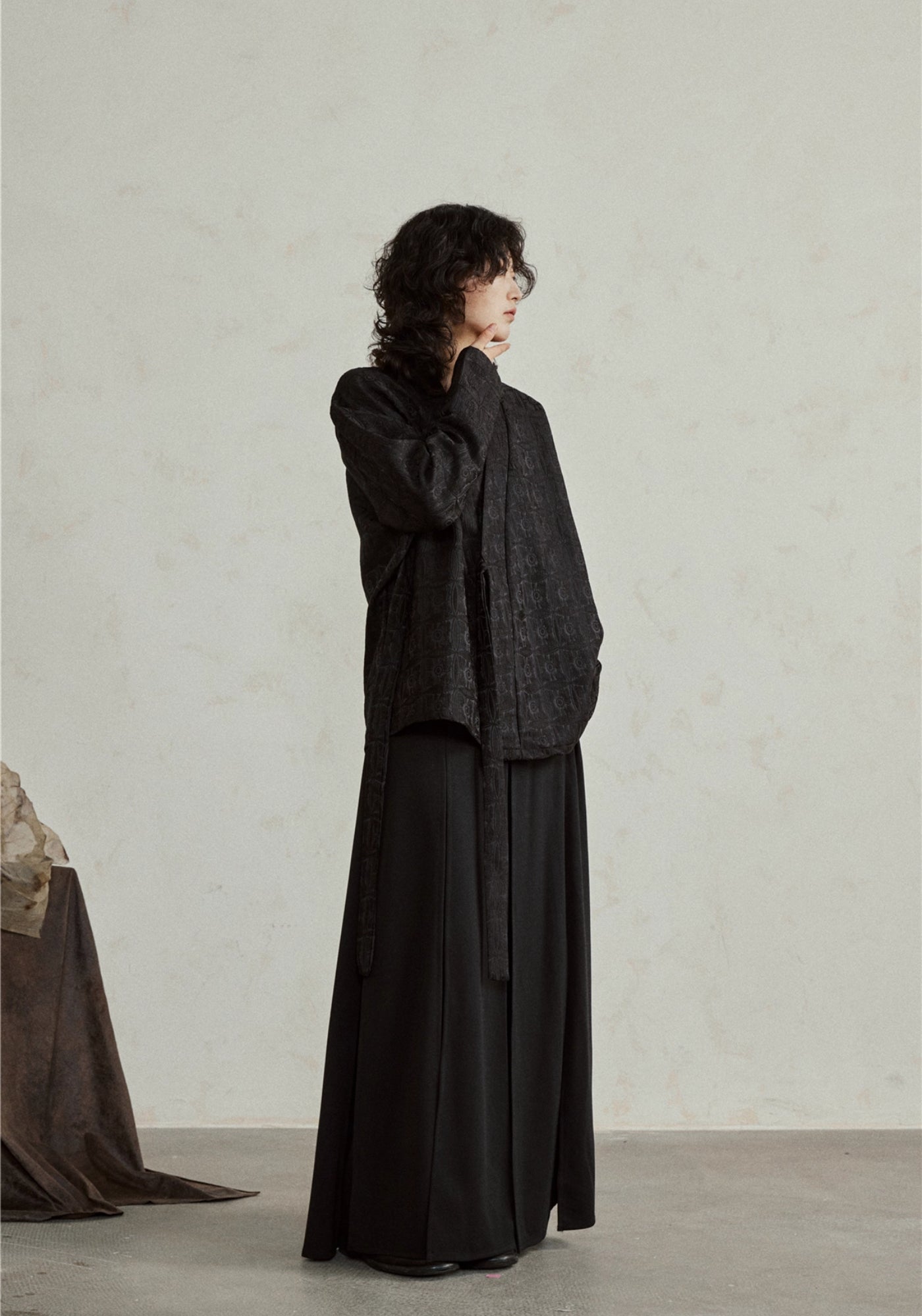 Veste cache-cœur style kimono