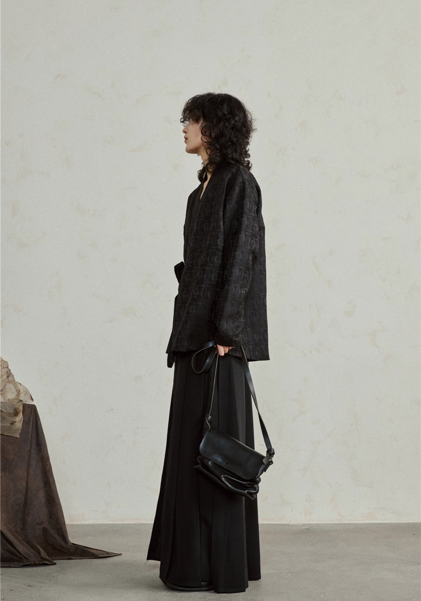 Veste cache-cœur style kimono