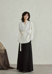 Veste cache-cœur style kimono