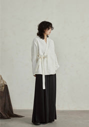 Veste cache-cœur style kimono