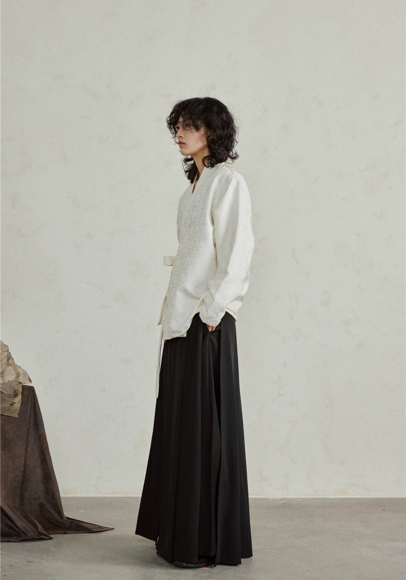 Veste cache-cœur style kimono