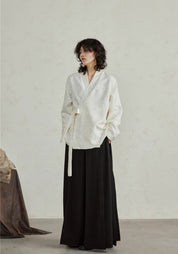Veste cache-cœur style kimono
