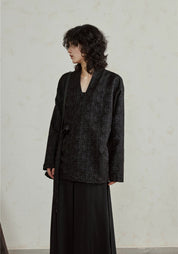 Veste cache-cœur style kimono