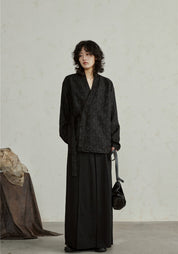 Veste cache-cœur style kimono