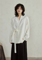 Veste cache-cœur style kimono