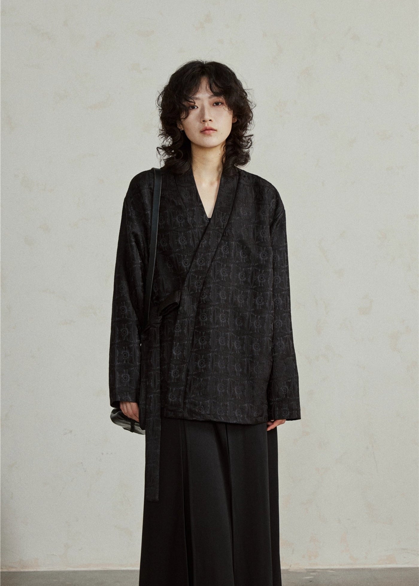 Veste cache-cœur style kimono