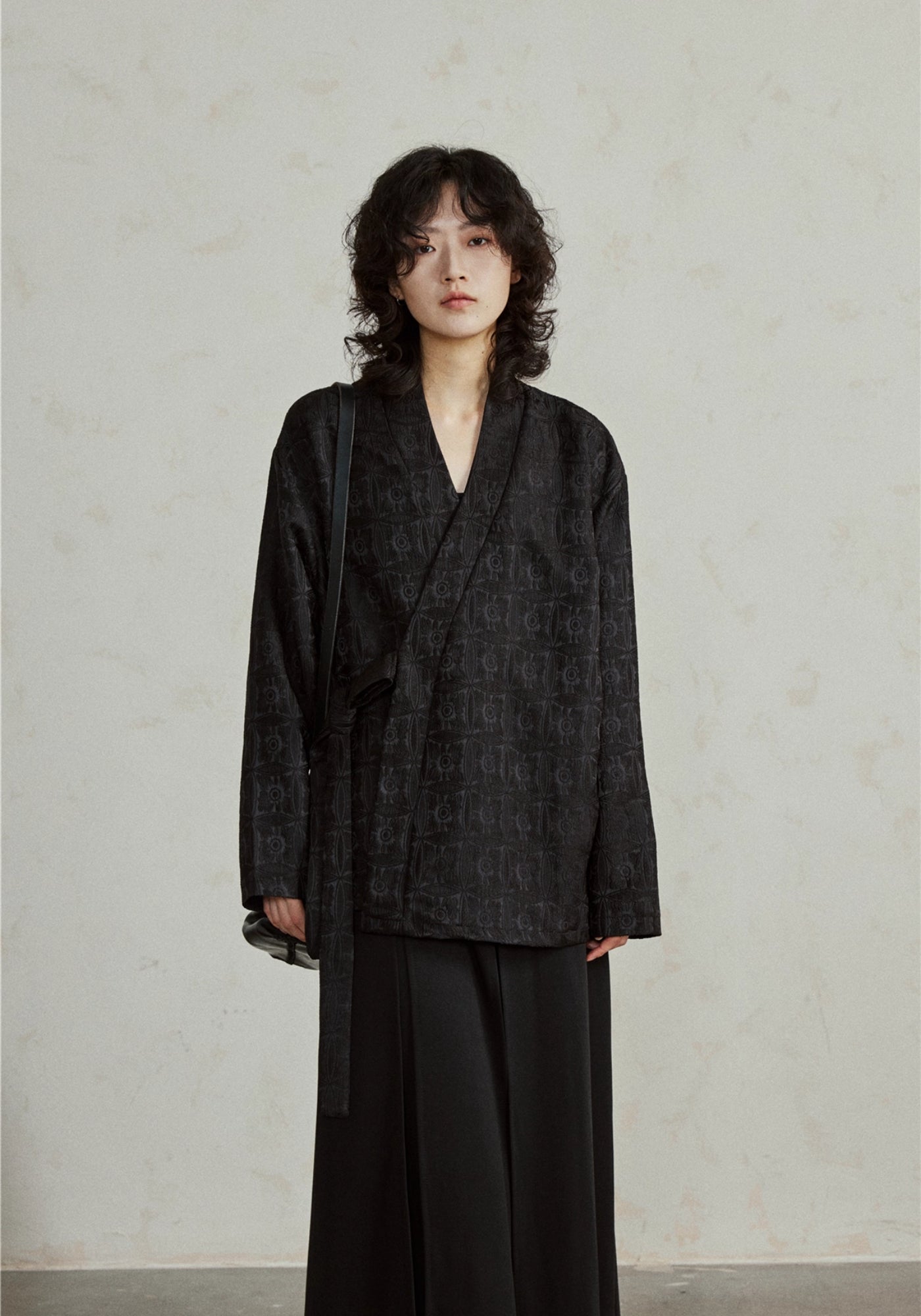 Veste cache-cœur style kimono