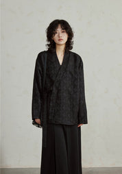 Veste cache-cœur style kimono