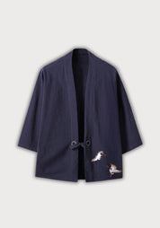 veste kimono bleu Faucon céleste