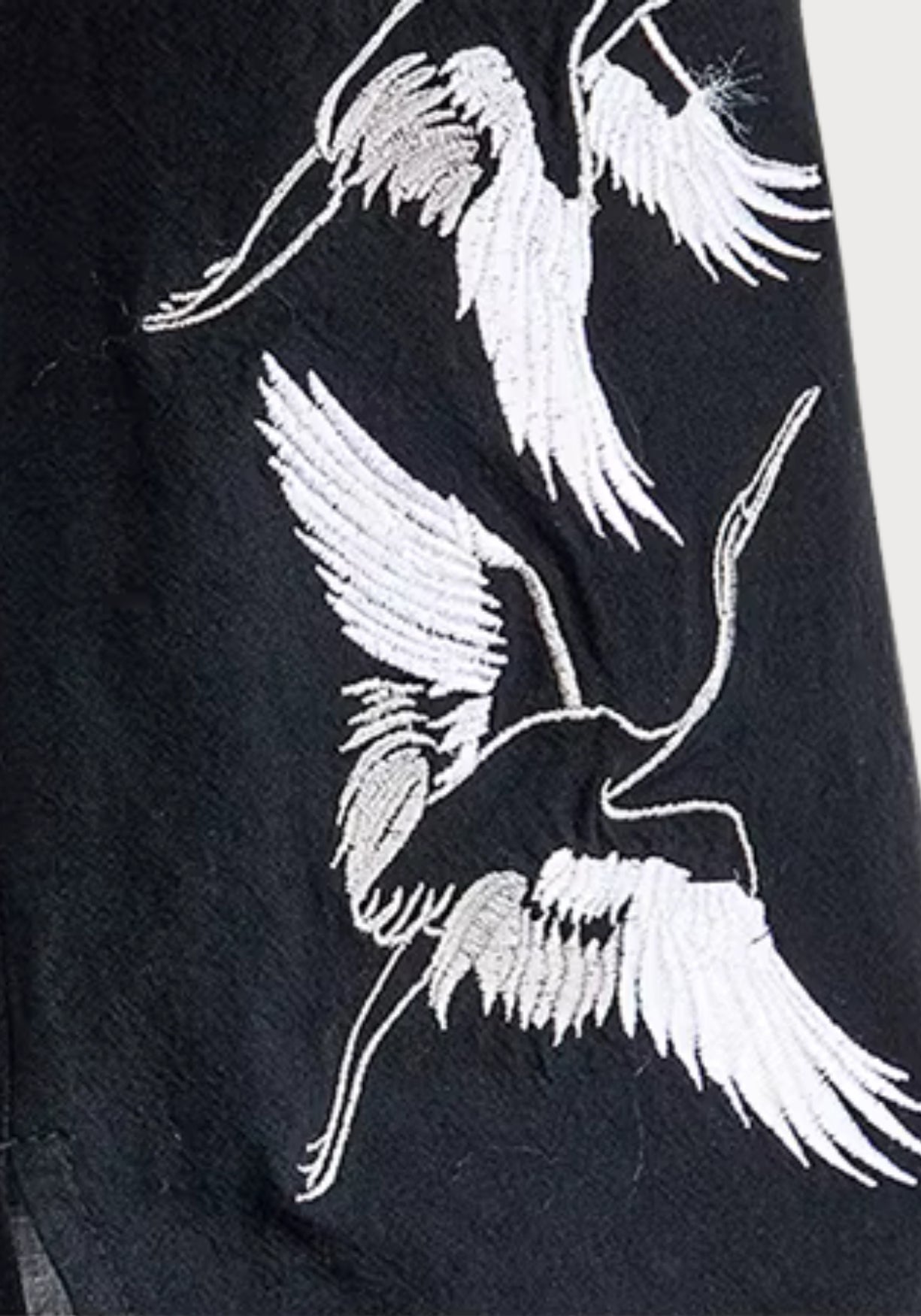Veste kimono brodée noir avelin