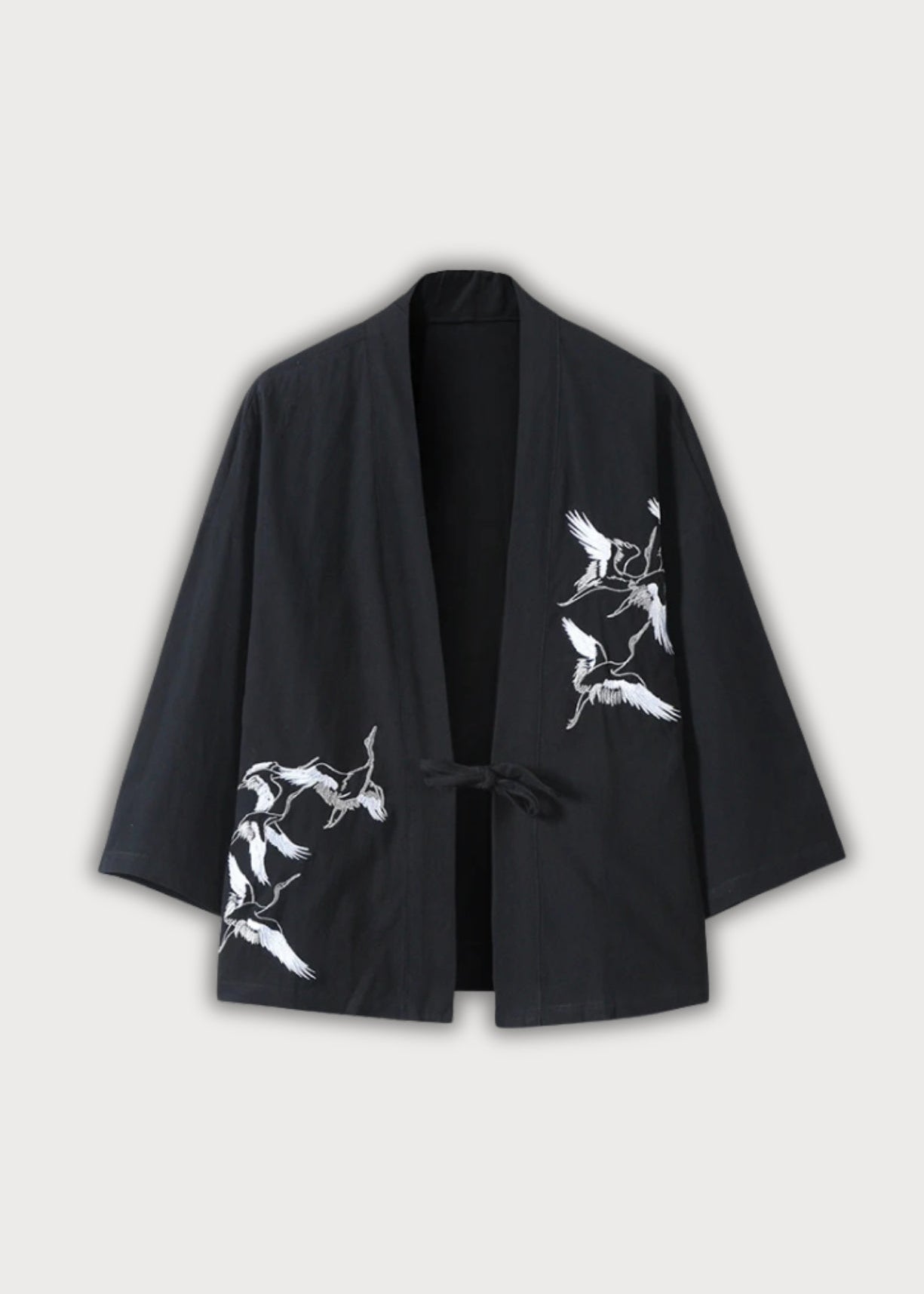 Veste kimono brodée noir avelin