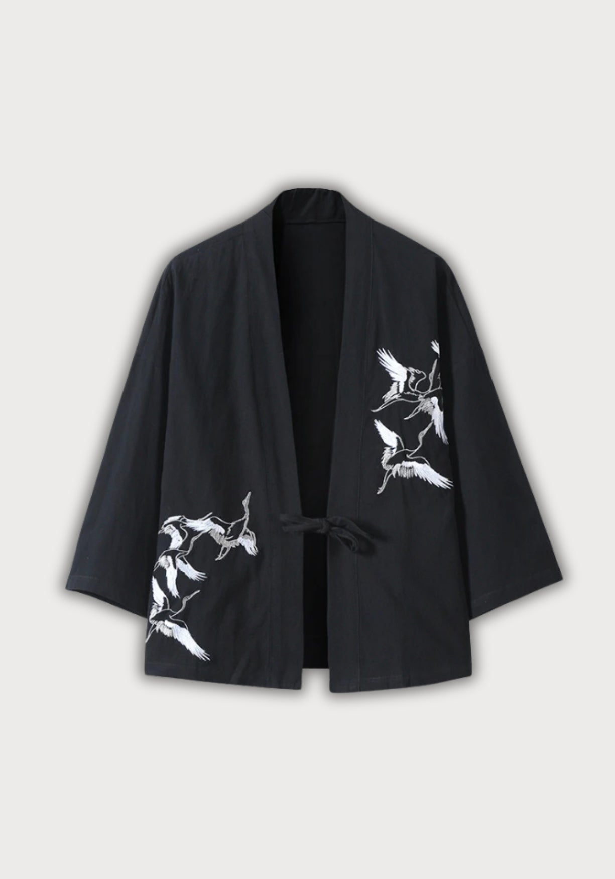 Veste kimono brodée noir avelin