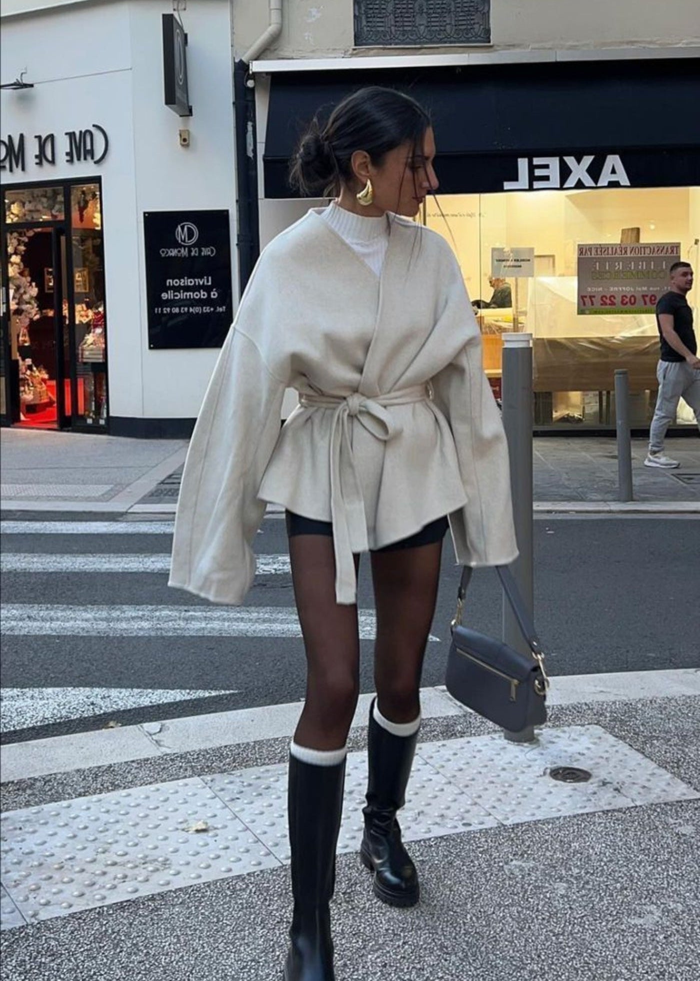 Veste kimono courte | Écru