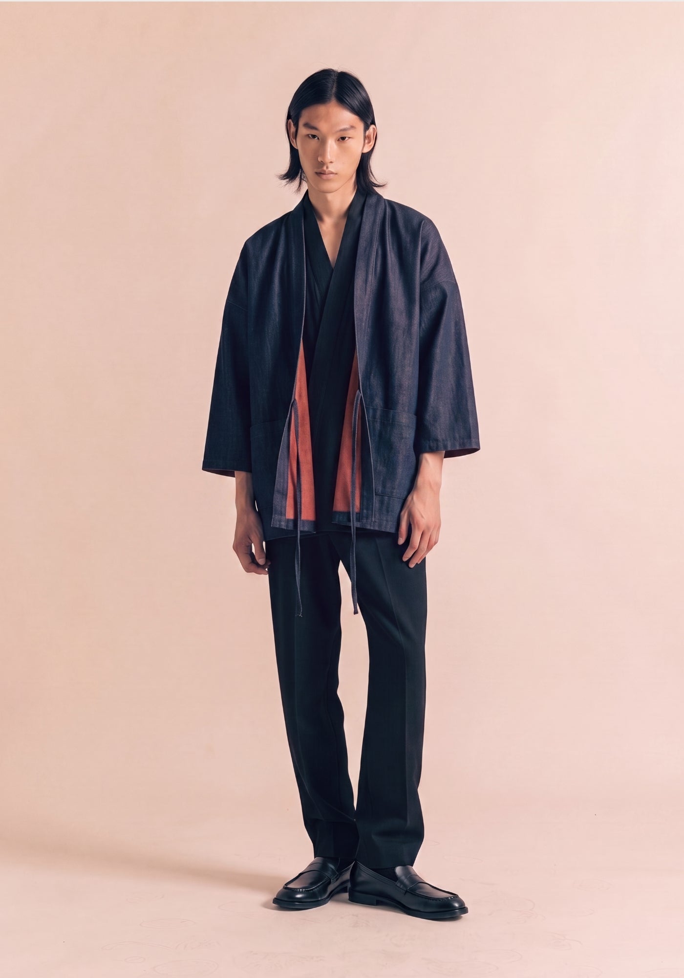 Veste kimono en denim réversible | Kimura