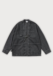 Veste kimono en jean | Kaze Noir / M