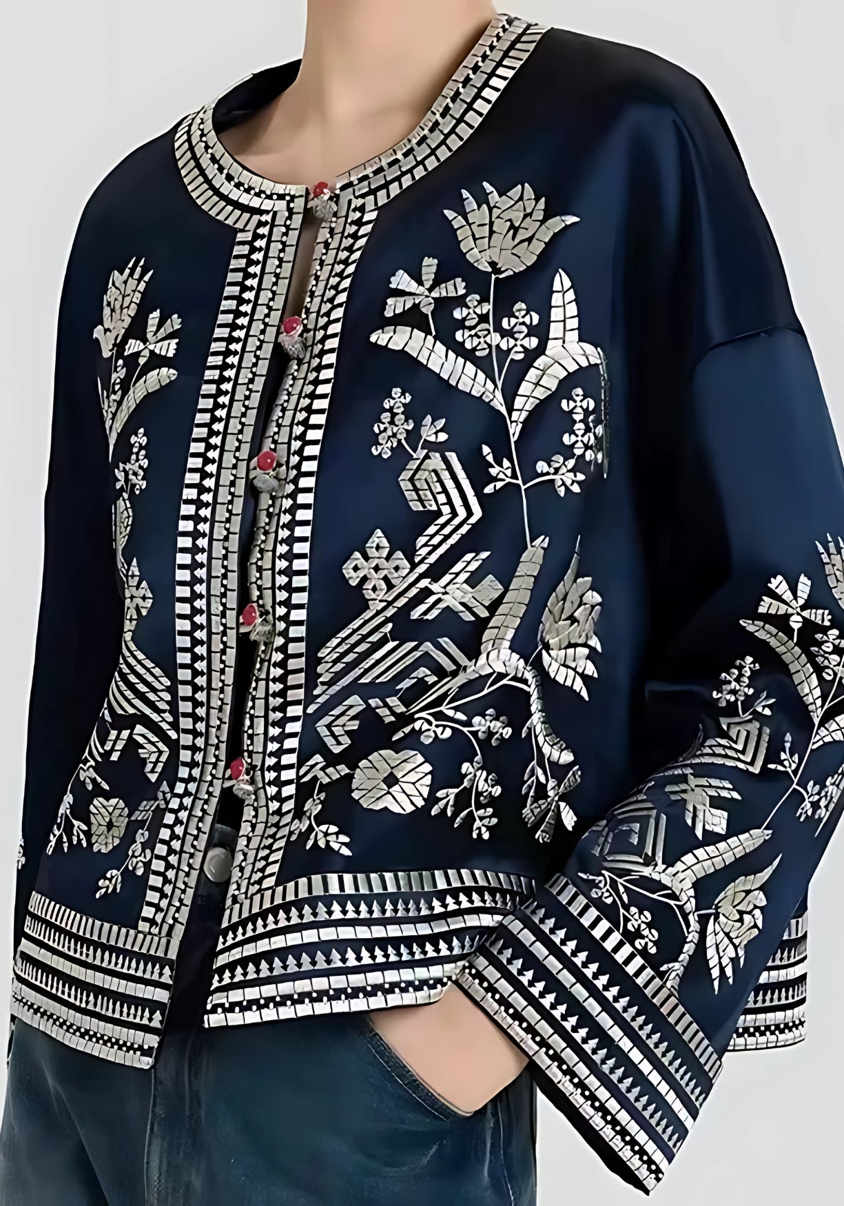 Veste kimono en soie | Éliane