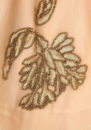 Veste kimono femme | Beige Brodée