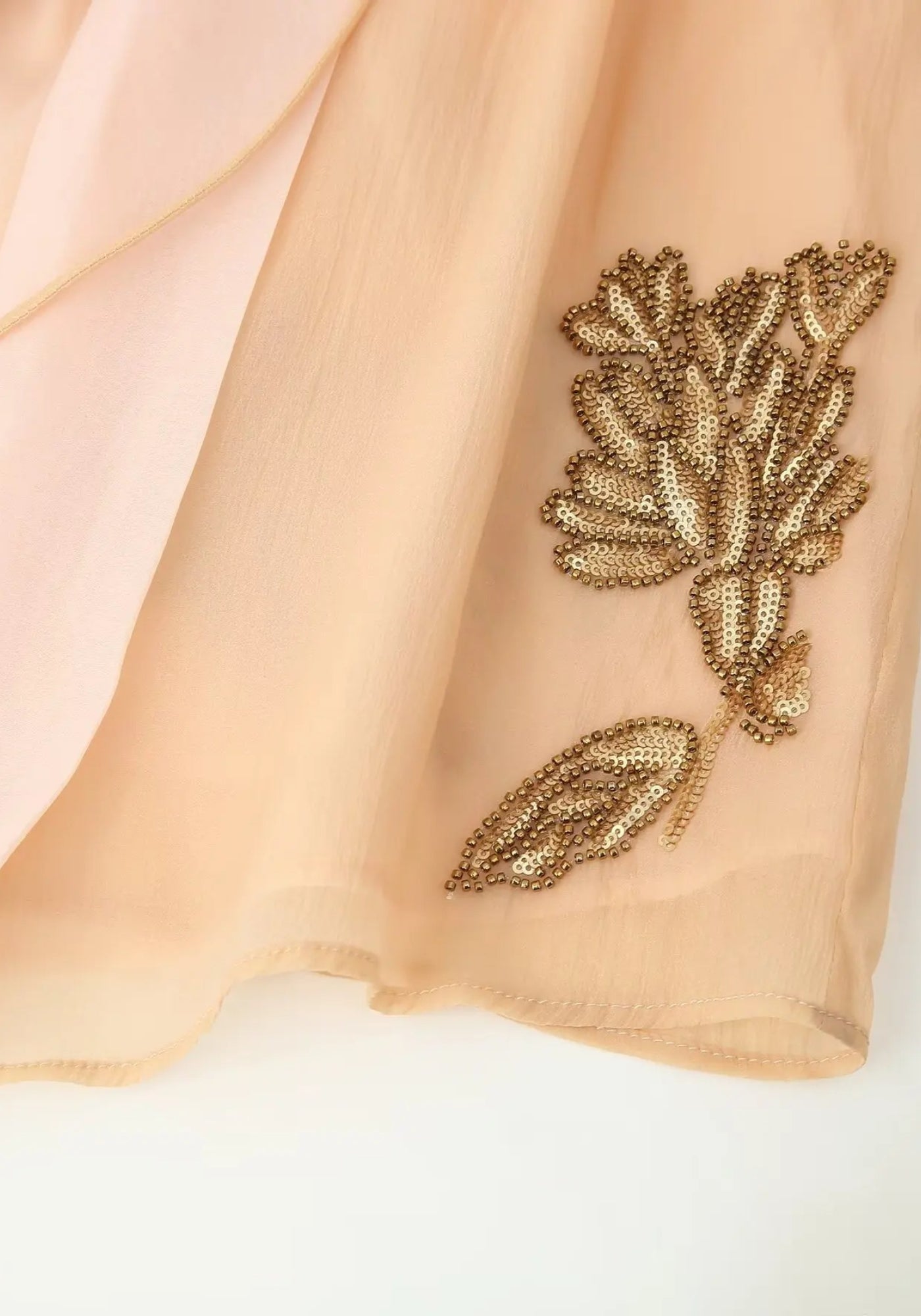 Veste kimono femme | Beige Brodée