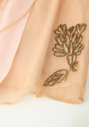 Veste kimono femme | Beige Brodée