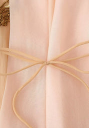 Veste kimono femme | Beige Brodée