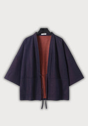 Veste kimono jean rouge denim
