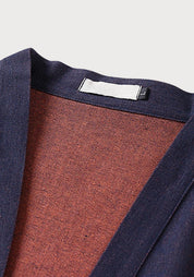 Veste kimono jean rouge denim