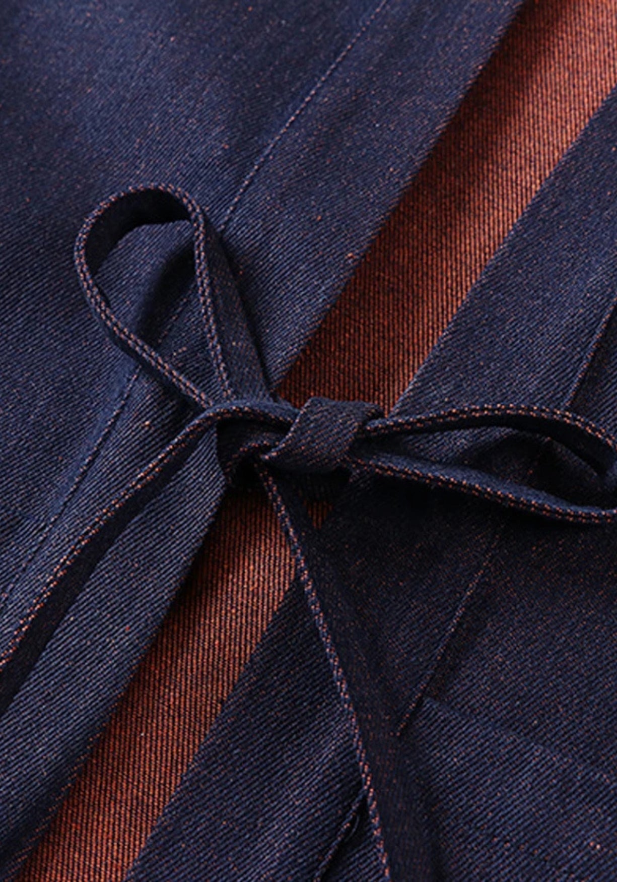 Veste kimono jean rouge denim