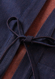 Veste kimono jean rouge denim