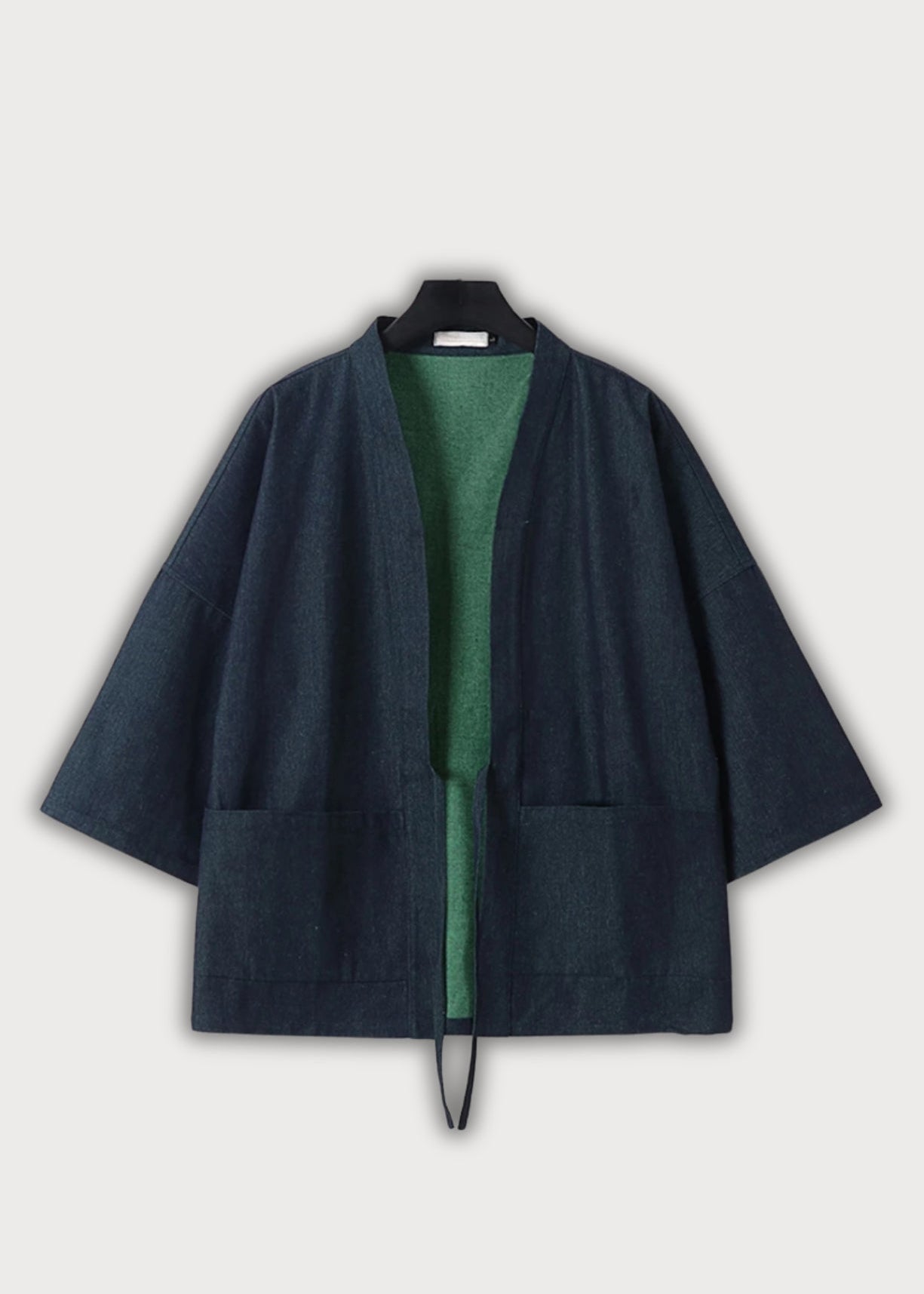 Veste kimono jean vert denim