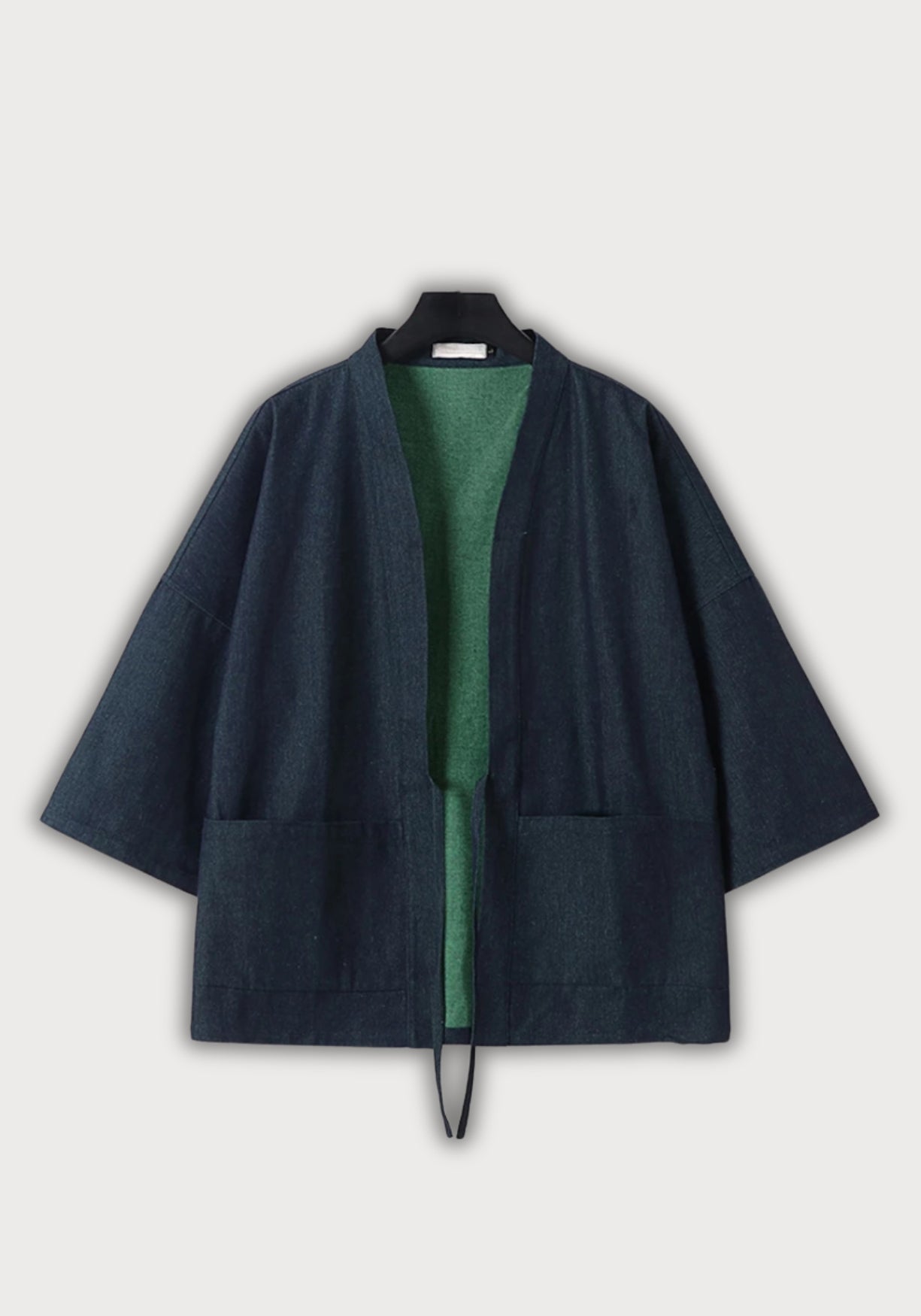 Veste kimono jean vert denim