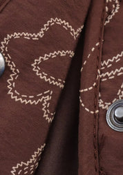 Veste kimono marron | Cannelle