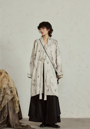 Veste kimono mi-longue blanche